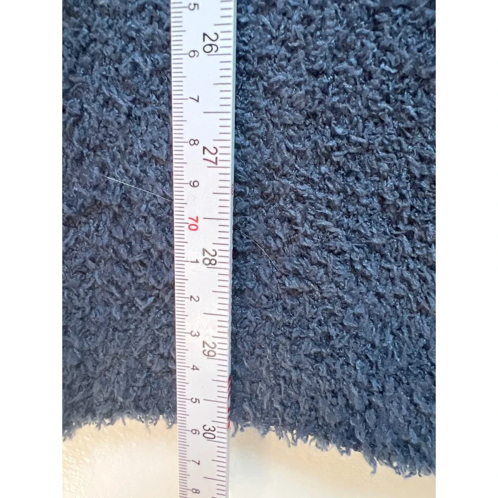 Fuzzy Knit Wide Leg Lounge Pants Navy Blue Drawstring M Teddy Knit Hyge‎ Lounge
